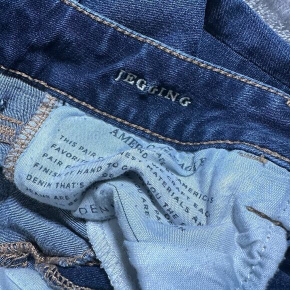 American Eagle Jegging Jeans Womens 4 Blue Denim Super Super‎ Stretch Pants - Picture 4 of 13